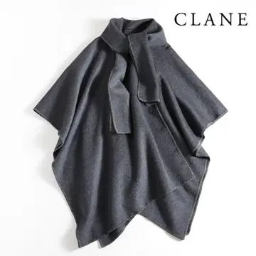 645y* 새상품급 클라네 CLANE 대형 울 혼방 케이프 코트