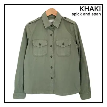 스픽 앤 스팬 KHAKI 밀리터리 디자인 셔츠 여성용 카키