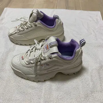 FILA 화이트/퍼플 스니커즈