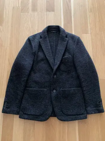 MUJI 무인양품 울 테일러드 네이비 컨버터블 자켓 캐주얼 포멀