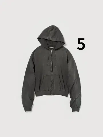 AURALEE PIMA LIGHT SWEAT ZIP PARKA 5 블랙