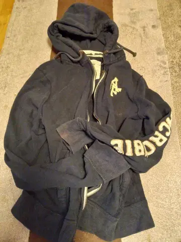 Abercrombie & Fitch 네이비 후드티 구제 의류