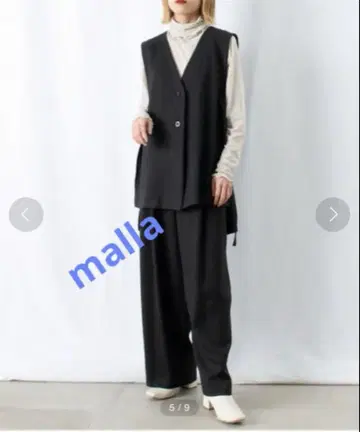 malla [셋업 가능] 카르제 사이드 벨트 지레 베스트