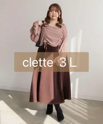 미사용품! CLETTE 오리지널 드로스트 상의 세트 원피스 3L