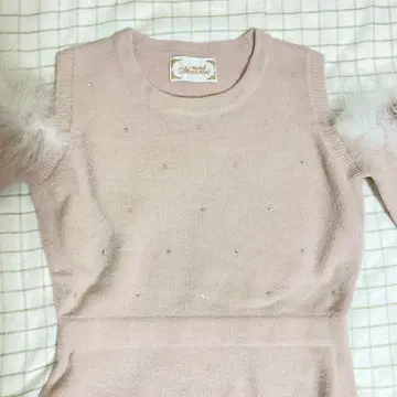 [ 미셸 마카롱 ] 핑크 니트 원피스