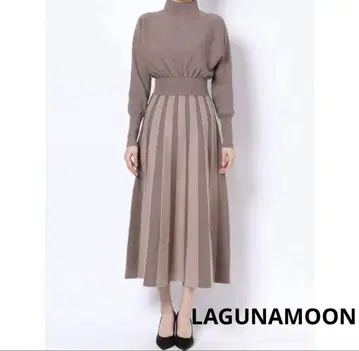 LAGUNAMOON 핀턱 디자인 니트 원피스