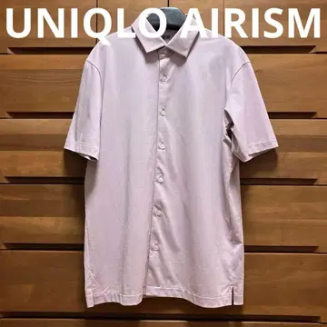 UNIQLO AIRISM 풀 오픈 핑크 피케 셔츠 에어리즘 유니클로