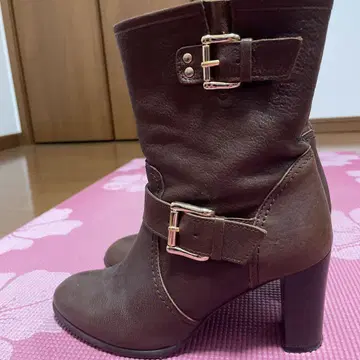 DIANA 다이애나 여성용 23.5cm 브라운 천연 가죽 숏부츠