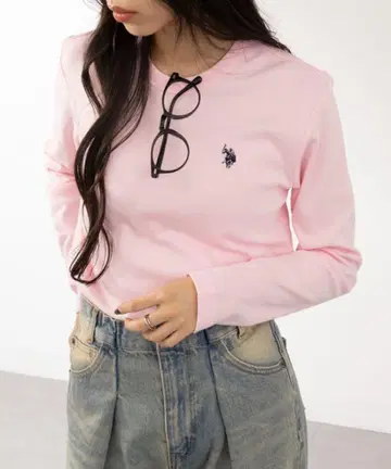 U.S. POLO ASSN 핑크 롱T 한정판