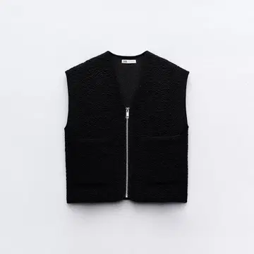 오버 사이즈 자카드 니트 베스트 ZARA