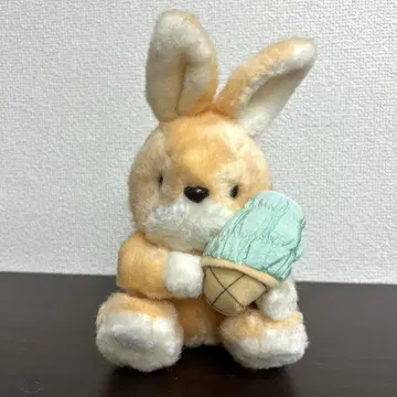 토끼 봉제 인형 소프트 아이스크림 레트로