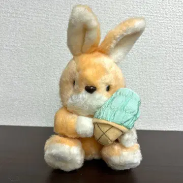 토끼 봉제 인형 소프트 아이스크림 레트로