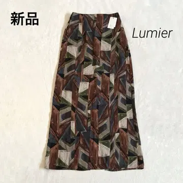새상품 Lumier 레트로 프린트 타이트 스커트