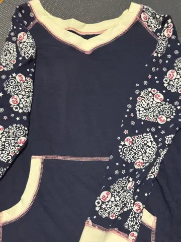 피치 존 PJ 하트 무늬 룸웨어 세트