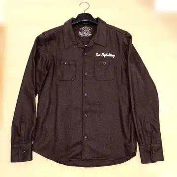새상품급 T.M.T. 브라운 긴팔 울 셔츠 XL 기무라 타쿠야