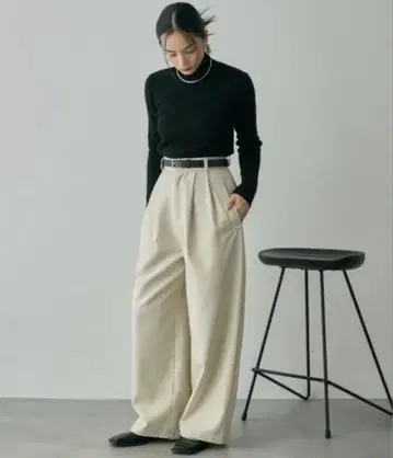 DFFUR 프론트 포켓 2턱 와이드 슬랙스