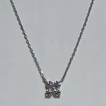 Vendome Aoyama Pt 0.2ct 다이아 카 목걸이