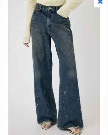 MOUSSY FLORAL STUDDED 배기