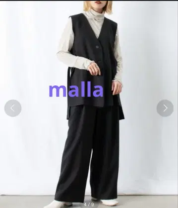 malla [ 셋업 가능 ] 카르제 드로스트 프론트 리본 팬츠