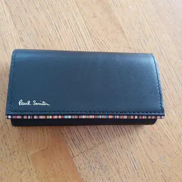 [ 미사용 새상품 ] Paul Smith 블랙 키케이스 천연 가죽