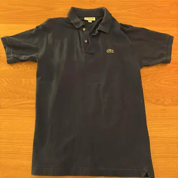 LACOSTE 네이비 피케 셔츠 클래식 핏