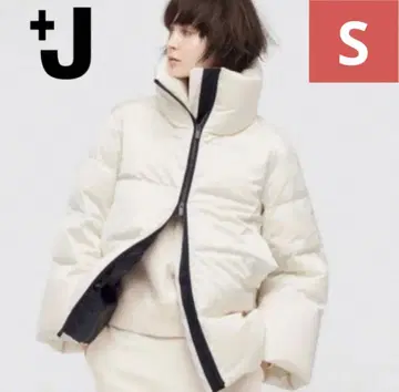 UNIQLO +J 다운 볼륨 자켓 화이트 S