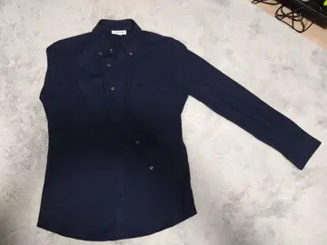 LACOSTE 슬림핏 네이비 셔츠