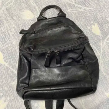 천연 가죽 양가죽 백팩 여성용 블랙