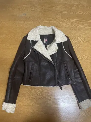 ZARA 보아 보아 브라운 가죽 숏 자켓