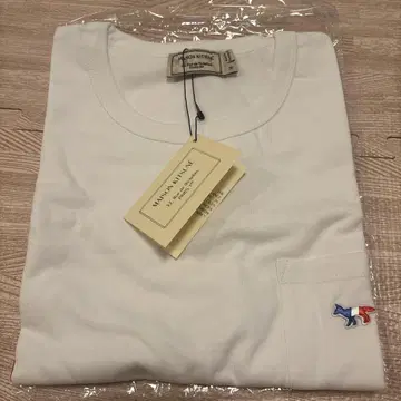 메종 키츠네 화이트 T셔츠 M