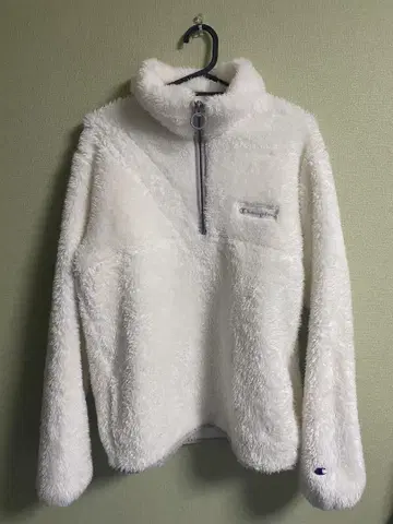 Champion 플리스 자켓 LARGE 화이트