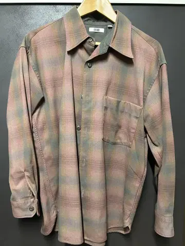 체크 무늬 긴팔 셔츠 자켓 UNIQLO U 체크 셔츠
