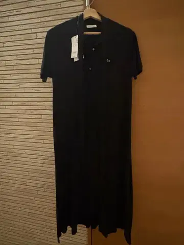 LACOSTE 블랙 반팔 폴로 원피스