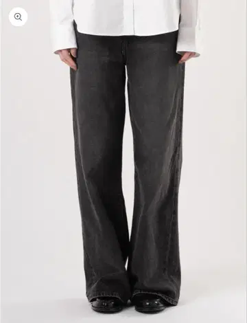 RIBCAGE WIDE LEG 청바지 블랙 24