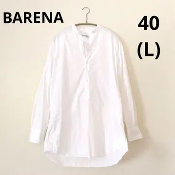 BARENA 바레나 밴드 카라 오버 셔츠 40 L 화이트