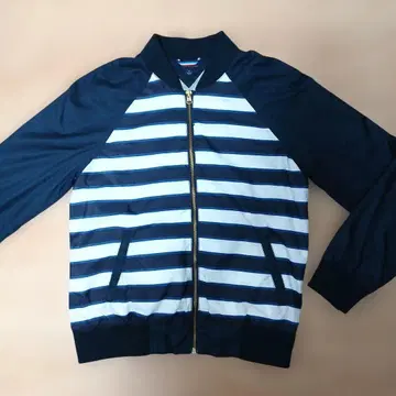 TOMMY HILFIGER 네이비/화이트 스트라이프 점퍼 M