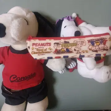 SNOOPY 스누피 peanuts 펜 케이스 봉제 인형 빈티지