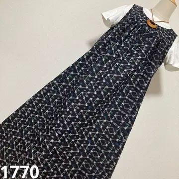 기모노 리메이크 원피스 1770 구루메가스리 옷감 루즈핏 원피스 롱 기장