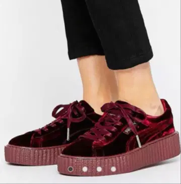 FENTY PUMA by Rihanna 크리퍼 벨벳 24cm 빨간색