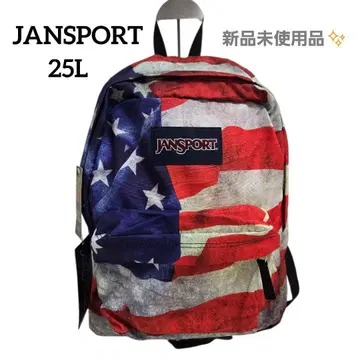 미사용 새상품 JANSPORT 잔스포츠 백팩 올 패턴 국기 별 USA