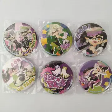 스플래툰 시오카라즈 브로마이드 캔뱃지 6개 세트 미개봉 새상품