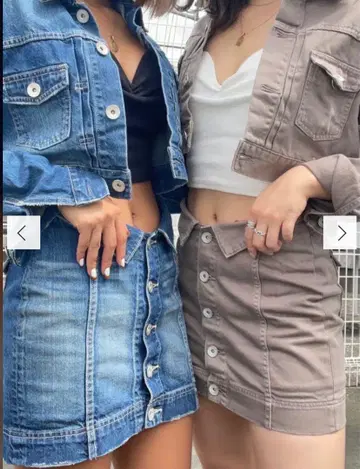 GYDA 숏 타이트 데님 G 자켓 freesize