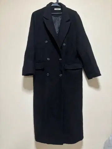 롱 체스터 코트 블랙 롱 코트