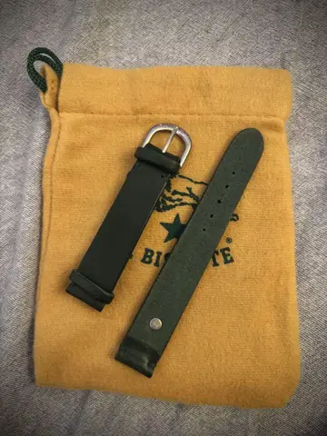 일비종떼 가죽 시계 벨트 그린 15mm