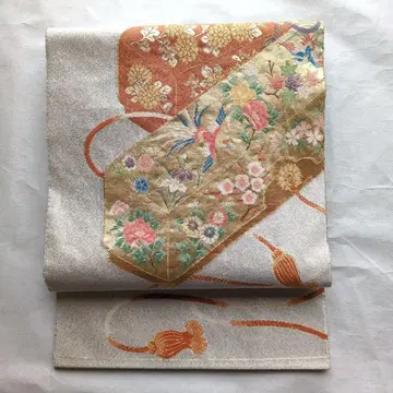 아름다운 패턴의 후쿠로 오비 새상품급!