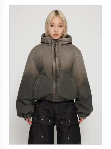 LAGUAGEM GRADATION COTTON HOODIE 블루종