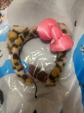 키티 레오파드 무늬 머리띠