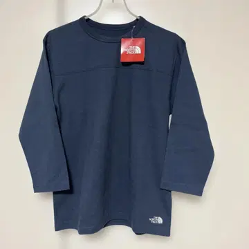 THE NORTH FACE 네이비 7부 소매 티셔츠, 미사용 새상품