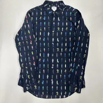 폴스미스 사이즈 M 표기 긴팔 셔츠 올 패턴 휴먼 패턴