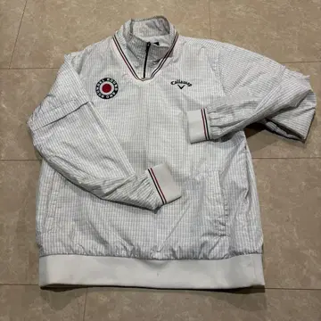 Callaway 체크 무늬 하프 지퍼 자켓 L